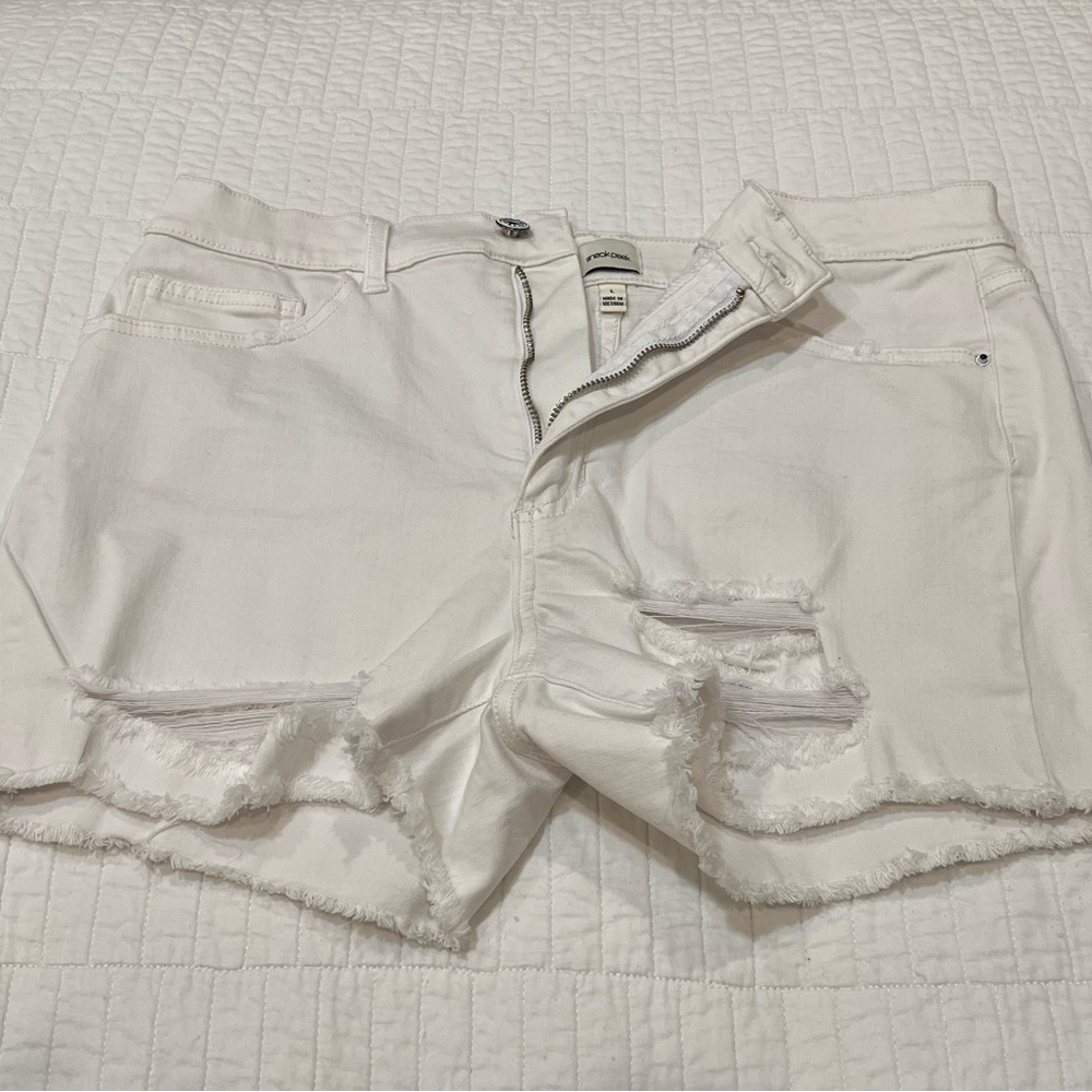 Sneak Peek White High Rise Shorts